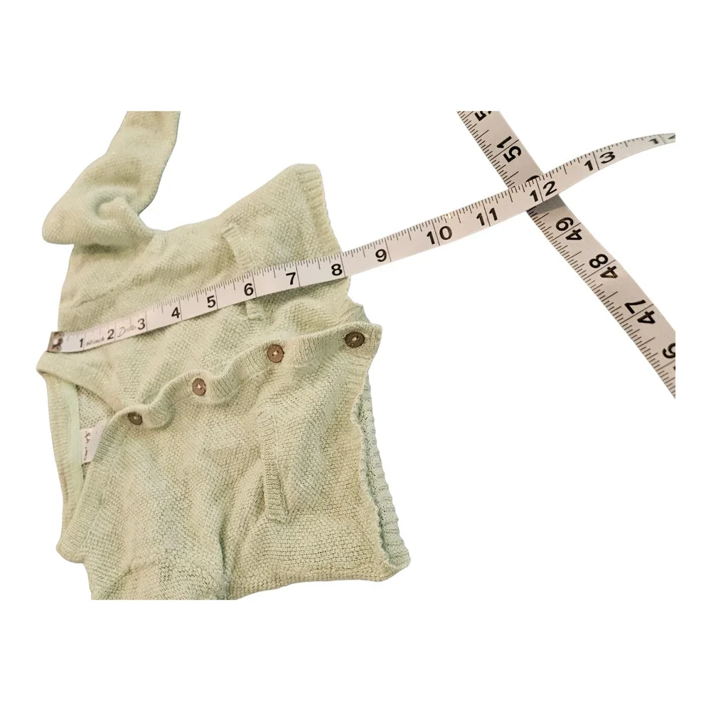 Carter's Child Size 6M Green Knit Long Sleeve Button Up Sweater